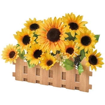 夏の装飾品 夏の花 ひまわり造花垣根アレンジ ストア・エキスプレス