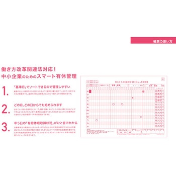 個人別 年次有給休暇管理簿 日本法令