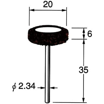 クッションサンダー 不織布 外径 fmm 軸径 軸長 2 34 35 Mm S2511