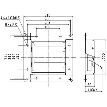 有圧換気扇システム部材 シャッター(風圧式) 鋼板製 三菱電機 換気扇用シャッター 【通販モノタロウ】