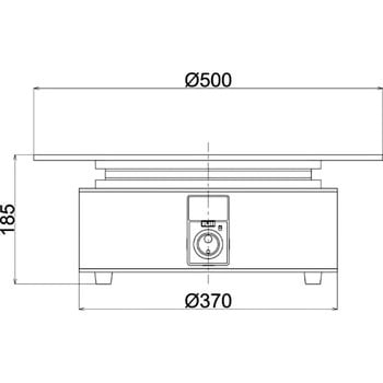 電動式ターンテーブル RTT-Ⅱ (上部コンセント付き) ハヤノ産業