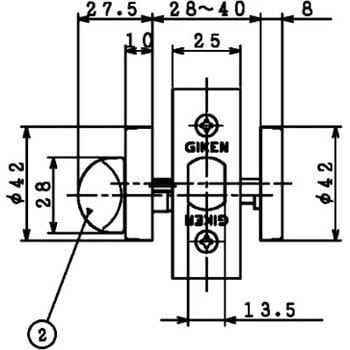 表示錠 (表示錠+サムターン) 川口技研(GIKEN) 【通販モノタロウ】