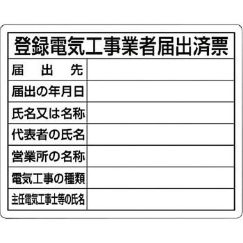 法令許可票(電気工事業) ユニット