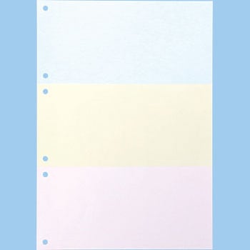 帳票 A4 カラー 3面 6穴 カット入り モノタロウ