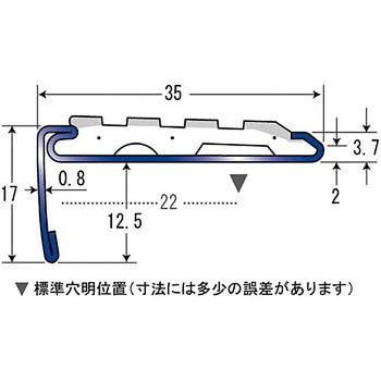 アシステップ 階段滑り止め ステンレス製ノンスリップ EASYセット(ツートンタイヤ) アシスト