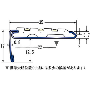 アシステップ 階段滑り止め ステンレス製ノンスリップ EASYセット(蓄光) アシスト