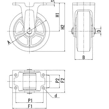 ダクタイル製幅広重量用金具 岡本工機