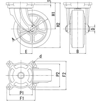 ダクタイル製幅広重量用金具 岡本工機