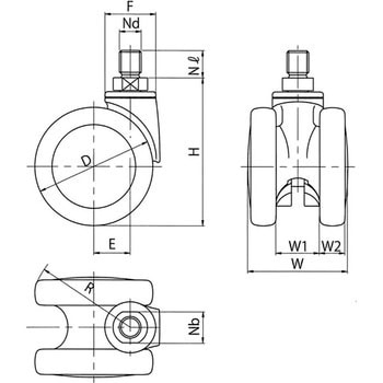 デザインキャスター TWIN WHEELシリーズ 岡本工機