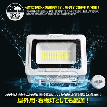 スタンド式投光器 5mコード LED 防水 広角 ワイド照射 GOODGOODS(グッド・グッズ)