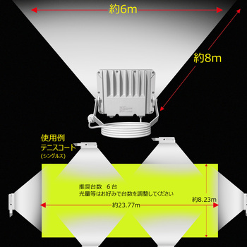 スタンド式投光器 5mコード LED 防水 広角 ワイド照射 GOODGOODS(グッド・グッズ)