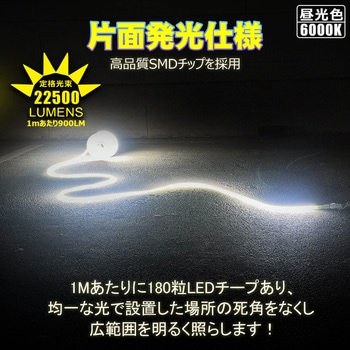 LEDロープライト テープライト 連結可 蓄光素材 片面発光 耐衝撃 難燃 ルミナスリンクライト GOODGOODS(グッド・グッズ)