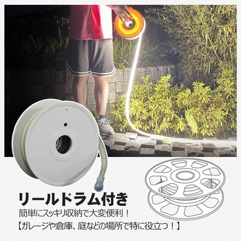 LEDロープライト テープライト 連結可 蓄光素材 片面発光 耐衝撃 難燃 ルミナスリンクライト GOODGOODS(グッド・グッズ)