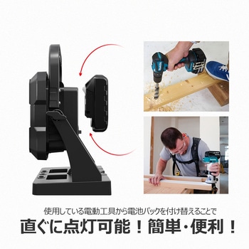 充電式ワークライト LED スタンド式 18Vバッテリー対応 GOODGOODS(グッド・グッズ)