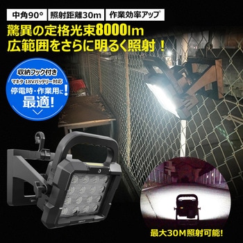 充電式ワークライト LED スタンド式 18Vバッテリー対応 GOODGOODS(グッド・グッズ)