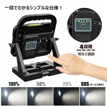 充電式ワークライト LED スタンド式 18Vバッテリー対応 GOODGOODS(グッド・グッズ)