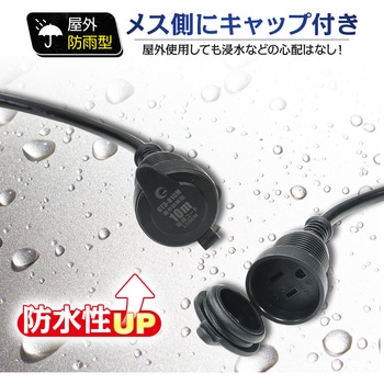 延長コード 10m 2芯 3芯 兼用 アース付 GOODGOODS(グッド・グッズ)