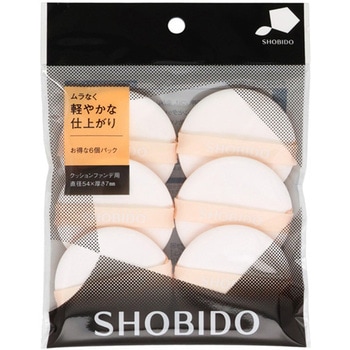 クッションファンデパフ6P 粧美堂