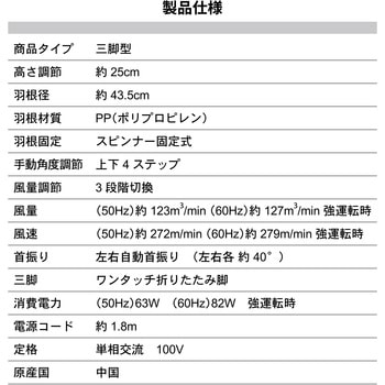 43.5cmプラ羽根工業扇 広電(KODEN)