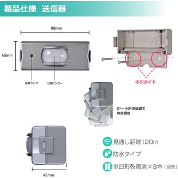 ワイヤレスチャイムセンサーセット ELPA