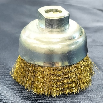 真鍮カップブラシ 電動工具用 高島産業