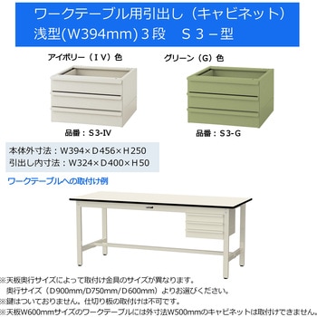 オプション/キャビネット(引き出し)_ワークテーブル300・500シリーズ用 山金工業