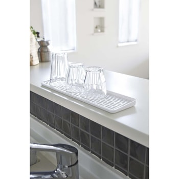 スリム グラス&マグスタンド アクア - 山崎実業