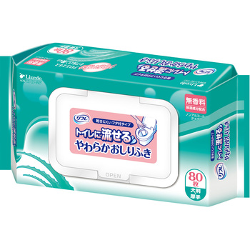 トイレに流せるやわらかおしりふきフタ付 リブドゥコーポレーション