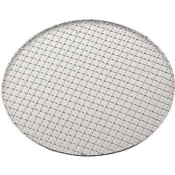 18-8ステン太線クリンプ焼網丸 エムテートリマツ