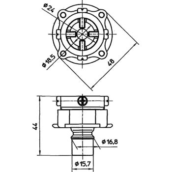 PT17-1F 自動洗濯機元口 SANEI パイプ径14～23mm用 - 【通販モノタロウ】