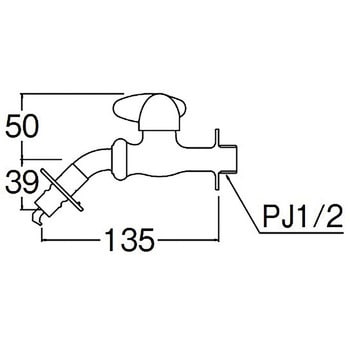 JY1235TV-1-13 ミニセラ洗濯機用ホーム水栓 1個 SANEI 【通販モノタロウ】