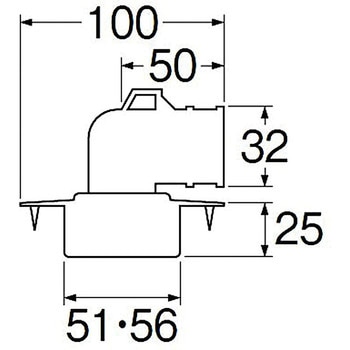 ツバ広洗濯機排水口 SANEI