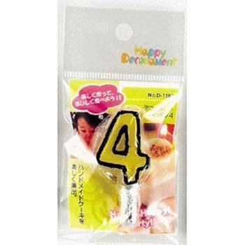 ハッピーデコナメント バースデーキャンドル パール金属