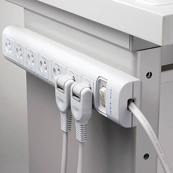 電源タップ 7個口 2P マグネット付 一括スイッチ付 抜け止め 雷ガード スイングプラグ コンセント エレコム