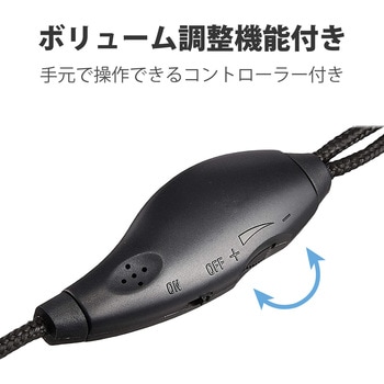 ヘッドホン ヘッドセット マイク付き 有線 Φ3.5mm4極ミニプラグ 大型オーバーヘッドタイプ ミュートスイッチ付き 無指向性 折りたたみ式 テレワーク WEB会議 オンライン授業 ブラック エレコム