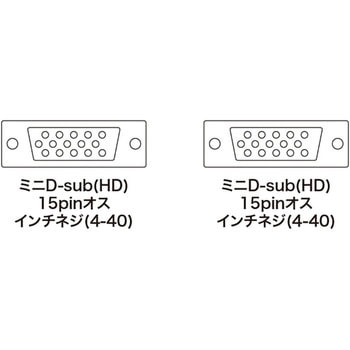 メタルコネクタディスプレイケーブル(複合同軸・アナログRGB・メタル処理) サンワサプライ