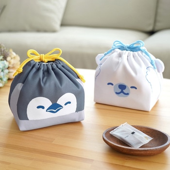 ぎゅっとランチきんちゃく ペンギン 東洋ケース