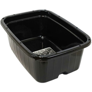 キングタライ角型78L栓付き ブラック サンコープラスチック