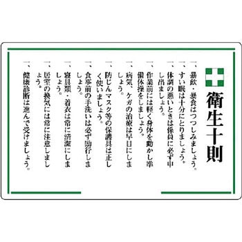 安全十訓表示板 ユニット