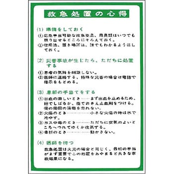 救急処置の心得表示 ユニット