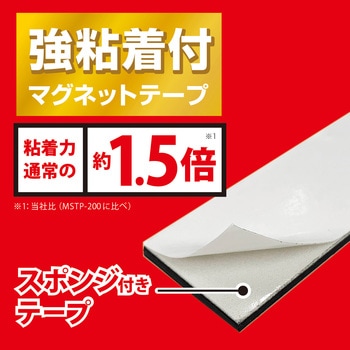 超強力マグネットシート【滑り止め加工】 強粘着付 2枚入 総厚3．0×25×200mm MagX(マグエックス)