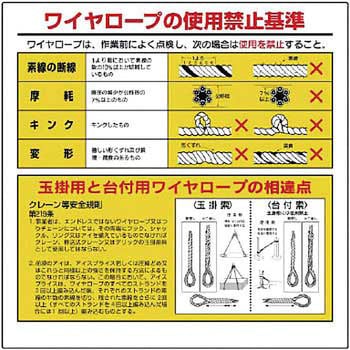 玉掛関係標識 ユニット 建設機械関係 通販モノタロウ 327 09