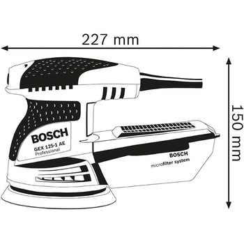 GEX125-1AE 吸じんランダムアクションサンダー 1台 BOSCH(ボッシュ