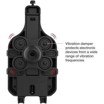 クイックグリッププロ クレイドルホルダー(M) 防振ダンパーボール付 1インチボール 【Vibe-Safe】 ラムマウント