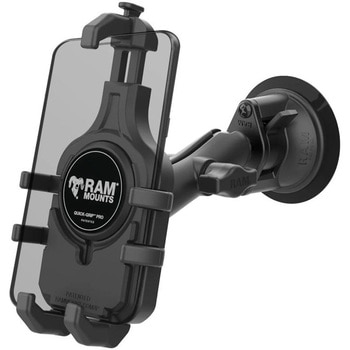 クイックグリッププロ クレイドルホルダー(M)&ツイストサクションベースセット(標準アーム) 吸盤径83.8mm 1インチボール ラムマウント