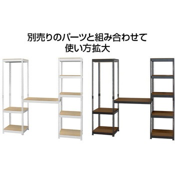 メタル&ウッドラック ハンガーラック 棚付き ドリームウェア