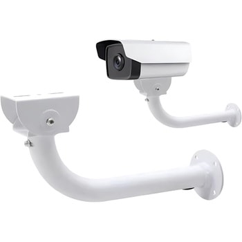 屋外監視カメラ取付ボックス用ハウジングブラケット 壁面用(220mm)【白】 bitstrong