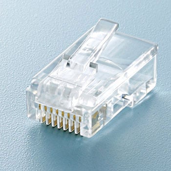 ADT-RJ45-100LN RJ-45コネクタ(単線用) 1パック(100個) サンワサプライ