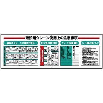 建設用クレーン4項目標識 ユニット