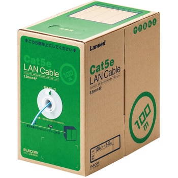 LANケーブル CAT5E 単線 段ボール箱入り(リレックス) RoHS 長尺 エレコム